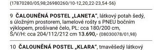 ČALOUNĚNÁ POSTEL „LANETA“
