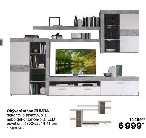 Obývací stěna ZUMBA