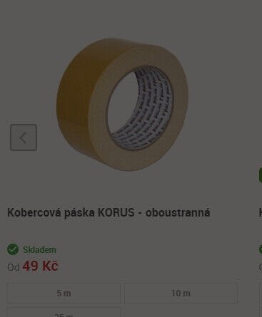 Kobercová páska KORUS - oboustranná