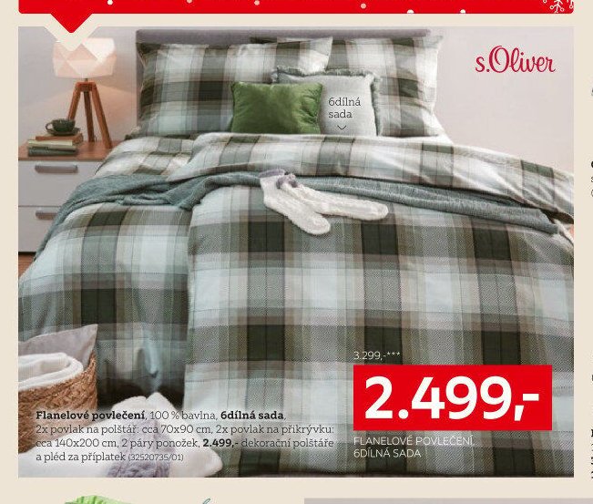 Flanelové povlečení, 6dílná sada