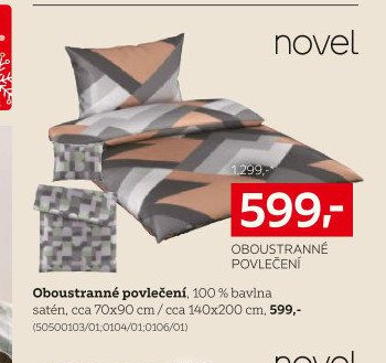 Oboustranné povlečení, 100 % bavlna satén