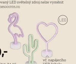 Dekorační LED svítidlo, 3 W LED RGB, výška cca 11 cm