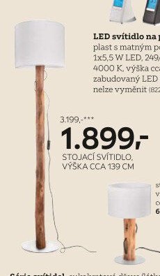 Stojací svítidlo, výška cca 139 cm