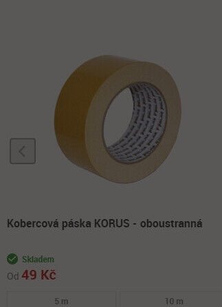 Kobercová páska KORUS - oboustranná