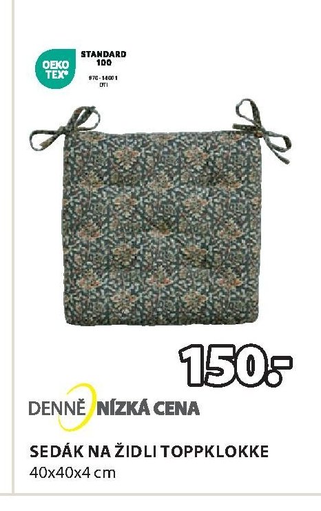 Sedák na židli Toppklokke