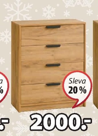 SÉRIE JENSLEV - Komoda, 4 zásuvky