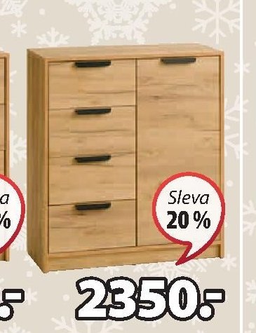 SÉRIE JENSLEV - Komoda, 4 zásuvky 1 dveře