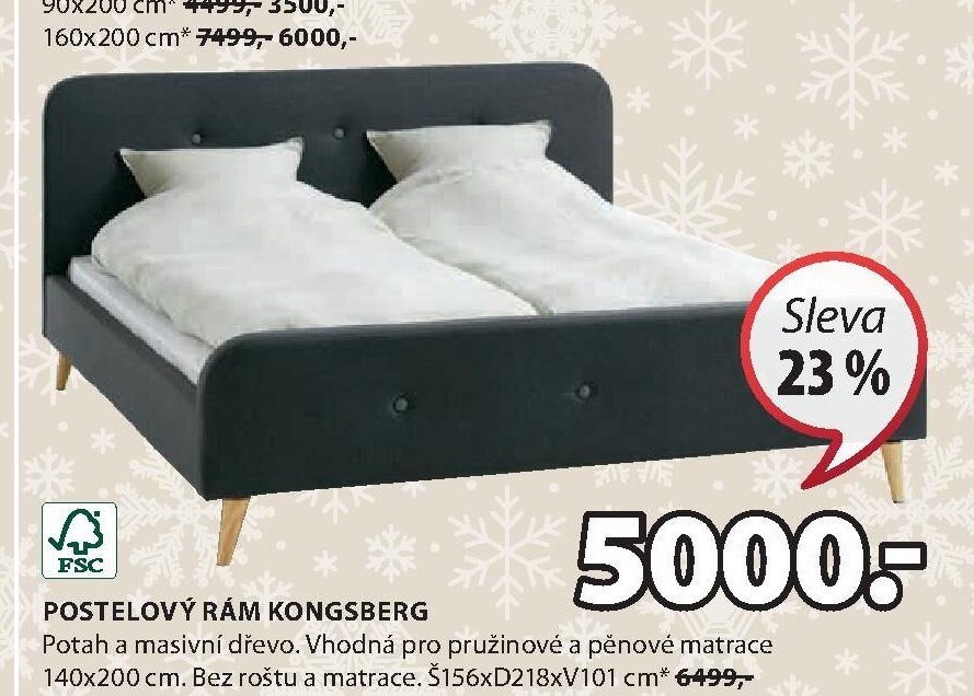 POSTELOVÝ RÁM KONGSBERG