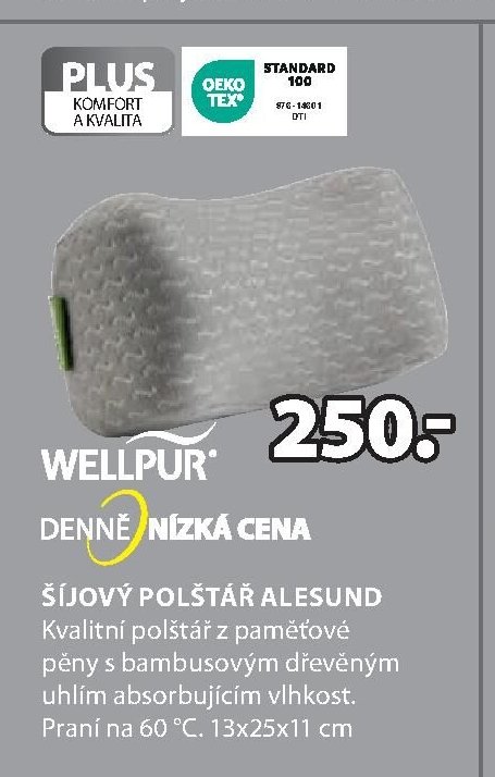 WELLPUR ŠÍJOVÝ POLŠTÁŘ ALESUND