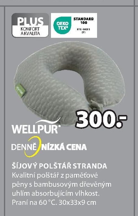 WELLPUR ŠÍJOVÝ POLŠTÁŘ STRANDA