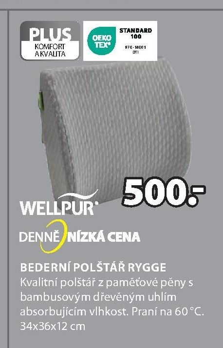 WELLPUR BEDERNÍ POLŠTÁŘ RYGGE