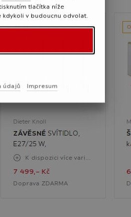 DIETER KNOLL ZÁVĚSNÉ SVÍTIDLO