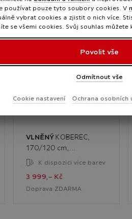 VLNĚNÝ KOBEREC, 170/120 cm