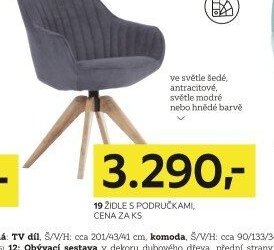 Židle s područkami, cena za ks