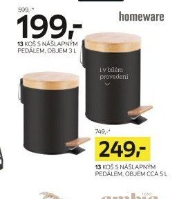 13 KOŠ S NÁŠLAPNÝM PEDÁLEM, OBJEM CCA 5 L