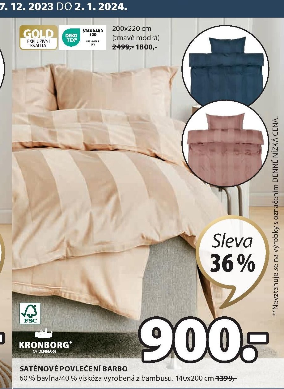 BARBO saténové povlečení