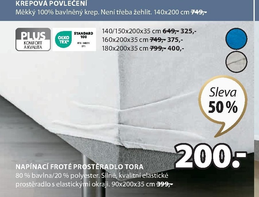 TORA napínací froté prostěradlo