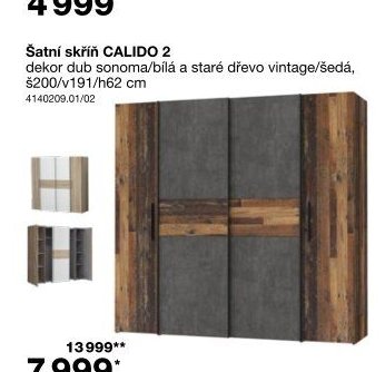 Šatní skříň CALIDO 2