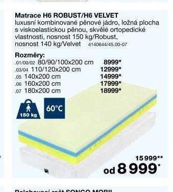 Matrace H6 ROBUST/H6 VELVET