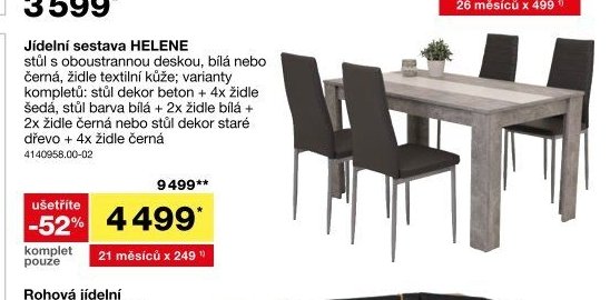 Jídelní sestava HELENE