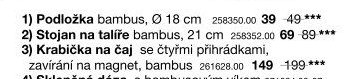2) Stojan na talíře bambus