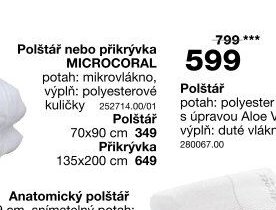 Polštář nebo přikrývka MICROCORAL