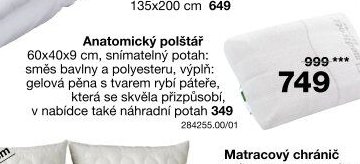 Anatomický polštář