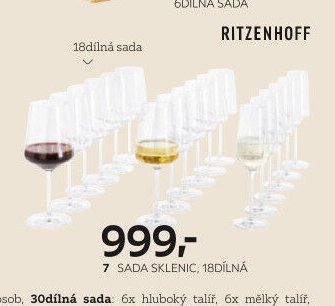 Sada sklenic, 18dílná