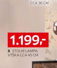 8 STOLNÍ LAMPA, VÝŠKA CCA 45 CM