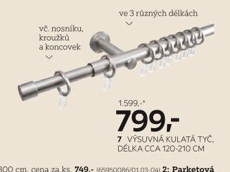 Výsuvná kulatá tyč