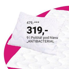 Polštář pod hlavu ANTIBACTERIAL