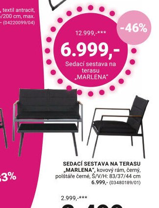 Sedací sestava na terasu MARLENA