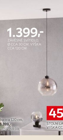 Závěsné svítidlo, cca 30 cm