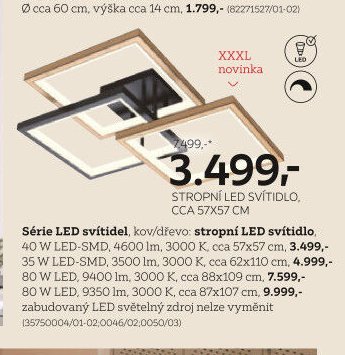 Série LED svítidel, stropní LED svítidlo