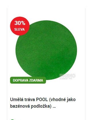 Umělá tráva POOL (vhodné jako bazénová podložka)