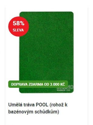 Umělá tráva POOL (rohož k bazénovým schůdkům)