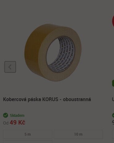 Kobercová páska KORUS - oboustranná