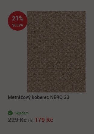 Metrážový koberec NERO 33