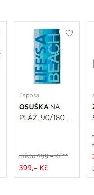 Esposa OSUŠKA NA PLÁŽ, 90/180 CM