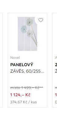 Novel PANELOVÝ ZÁVĚS, 60/255 CM