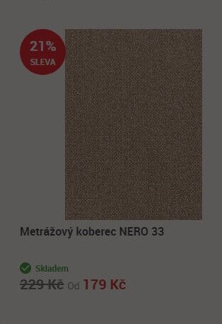 Metrážový koberec NERO 33