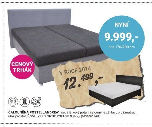 ČALOUNĚNÁ POSTEL „ANDREA“