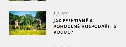 Jak efektivně a pohodlně hospodařit s vodou?
