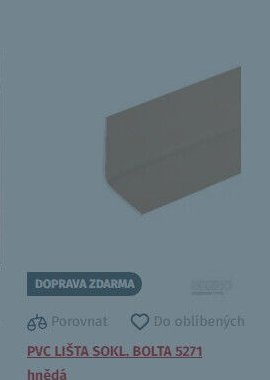 PVC LIŠTA SOKL, BOLTA 5271 hnědá