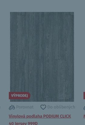 Vinylová podlaha PODIUM CLICK 40 Jersey 999D