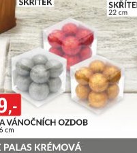 Sada vánočních ozdob 8 ks, 6 cm