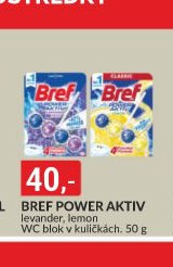 BREF POWER AKTIV levander, lemon WC blok v kuličkách, 50 g