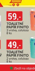 TOALETNÍ PAPÍR FINITO 3 vrstvy, celuloza 8 ks