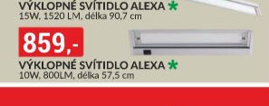 VÝKLOPNÉ SVÍTIDLO ALEXA 10W, 800LM, délka 57,5 cm