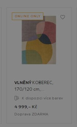 VLNĚNÝ KOBEREC, 170/120 cm